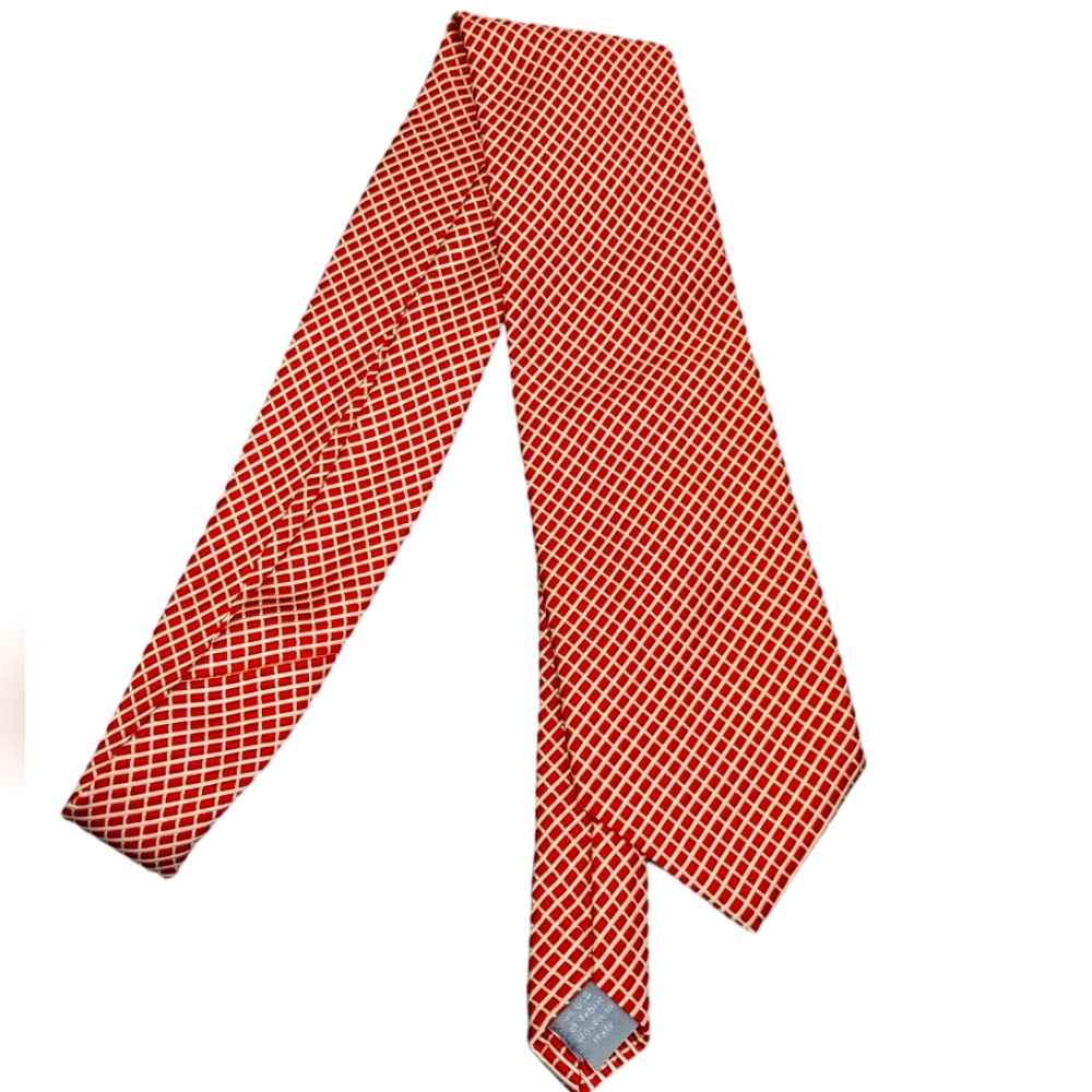 Hickey freeman repp tie. Red striped.
